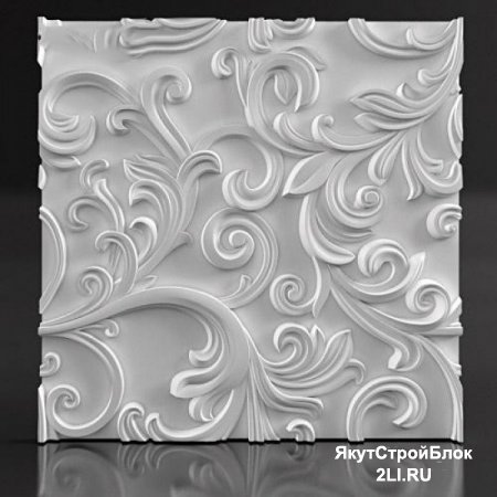 Гипсовая 3D панель Agave 500х500